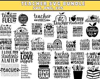 Teacher SVG Bundle: School Quote Designs (Digital Download)