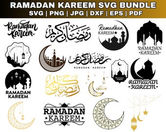 Ramadan Kareem SVG Bundle: Islamic Decor, Eid Card (Digital Files)