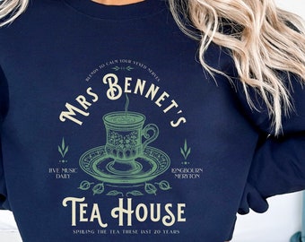 Bluza z okrągłym dekoltem Mrs Bennet's Tea Shop
