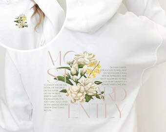 Bluza z kapturem z motywem kwiatowym z przodu i z tyłu