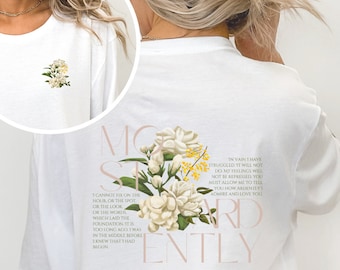 Najbardziej żarliwie kwiatowy T-shirt z nadrukiem z przodu i z tyłu