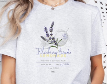 Zabawna historia Koszulka z jagodami i lawendą i lemoniadą