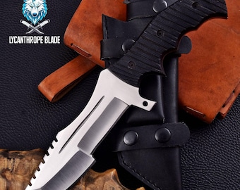Cuchillo Huntsman de CS:GO hecho a mano / Réplica de acero inoxidable con funda de cuero