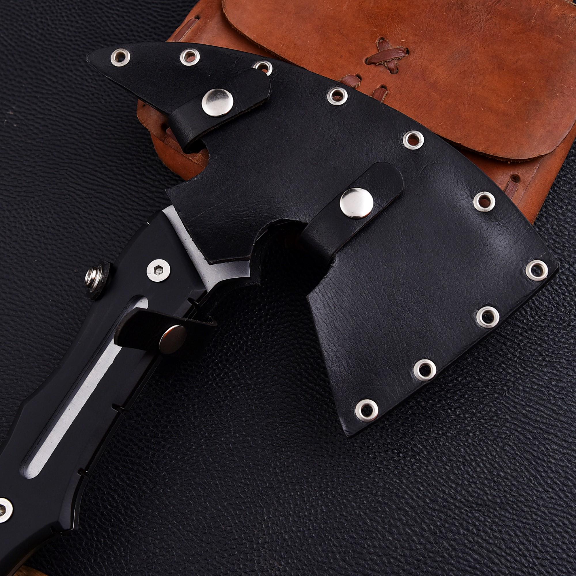 Handmade Resident Evil Requiem Leon's Hatchet With Leather Sheath