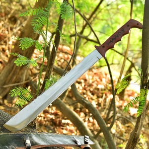 The Walking Dead: Red Machete |  Rick Grimes Machete |  Handmade Collectible Zombie Slayer Prop | Movie Knife | Gift for him | Birthday Gift