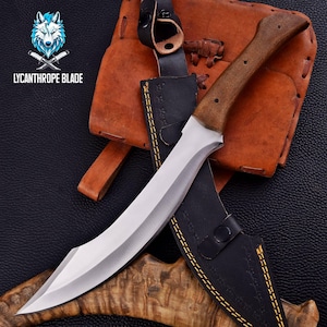 Handmade Machete | Customized Full Tang Machete | Hunting Camping Knife With Leather Sheath | Movie Knife | Birthday Gift | Christmas Gift
