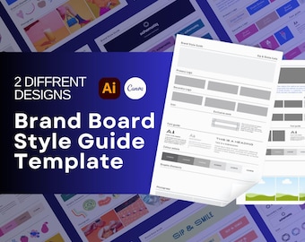 Brand Board Template: Canva & Illustrator Branding Kit