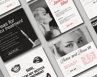 Botox and Filler Instagram Templates: Medspa Social Media Posts (PDF Guide)