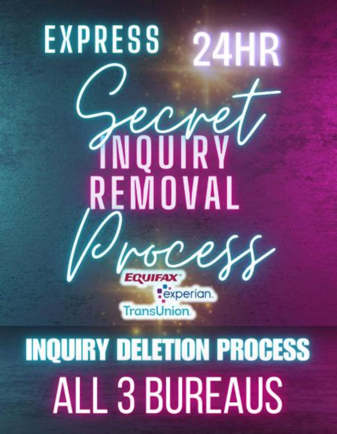 24-hour Inquiry Removal Hack + FREE Credit Bureau Cheat Sheet! - Etsy