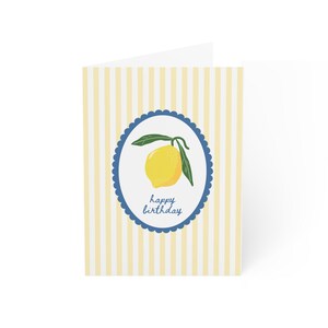 Cartes de voeux d'anniversaire citron, agrumes frais, papeterie artisanale, parfaites pour les célébrations, lot de 1, 10, 30, 50