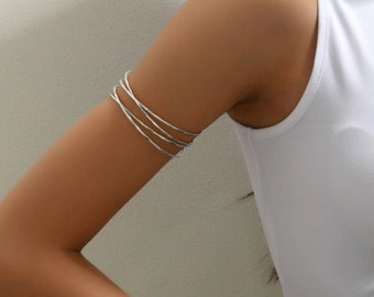 Minimalist Arm Cuff, Gold Arm Band, Gold Upper Arm Cuff Bracelet, Silver Arm Band, Arm Cuff Gold, Gift