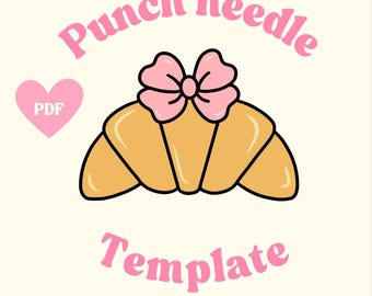 Croissant Punch Needle Template