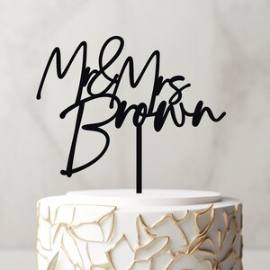 Handgemaakte rustieke bruidstaarttopper, meneer en mevrouw taarttoppers - gepersonaliseerd cadeau voor bruid en bruidegom