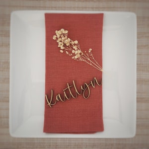 Custom Wooden Place Cards for Weddings - Personalized Name Cards - Elegant Event Table Settings