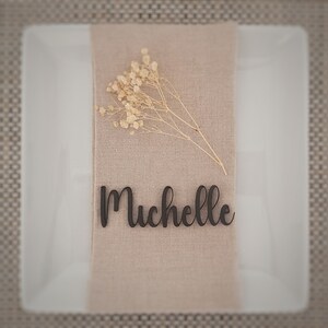Custom Wooden Place Cards for Weddings - Personalized Name Cards - Elegant Event Table Settings