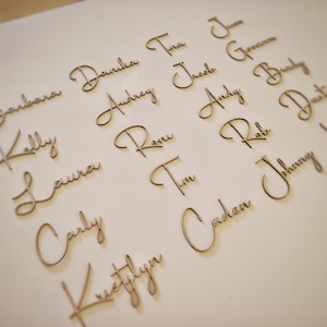 Custom Wooden Place Cards for Weddings - Personalized Name Cards - Elegant Event Table Settings