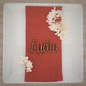 Custom Wooden Place Cards for Weddings - Personalized Name Cards - Elegant Event Table Settings