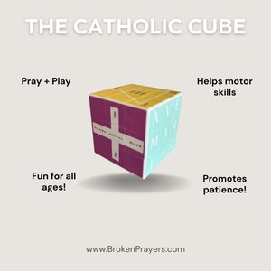 Catholic Cube Puzzle: Interactive Christian Toy, First Communion Gift ...
