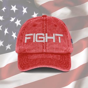 Fight for America Hat Trump 2024 Trump Merchandise President Trump Hat MAGA Hat Dad Hat Fight Hat American Flag Hat Adjustable Cap