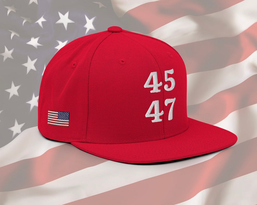 45 47 Trump Snapback Hat Donald Trump Hat MAGA Hat 45 47 Hat Make ...