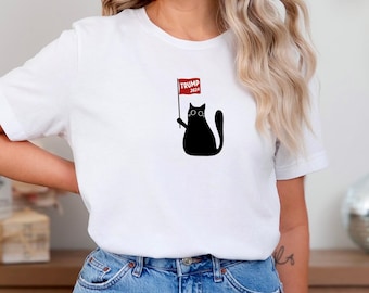 Camiseta del gato de Trump Camiseta divertida del gato de Trump 2024 Merchandising de Trump Se están comiendo a los gatos Make America Great Again Trump Vance 2024 Gatos para Trump