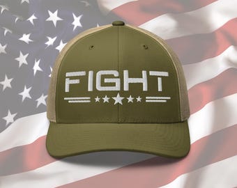 Kampfhut Pro Amerika Trucker Hut Patriotischer Trump Hut MAGA Hut 2024 Trump Merch Make Amerika Great Trump Merchandise