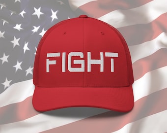 Trump Fight Hat MAGA Hat Fight Trucker Hat Trump 2024 Pro America Hat Trump Merchandise Fight for America Hat Trump Snap Back Hat
