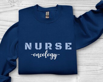 Sweat-shirts infirmière en oncologie, sweat infirmière, pull de soins en oncologie, cadeaux de sensibilisation au cancer, cadeau de lutte contre le cancer pull