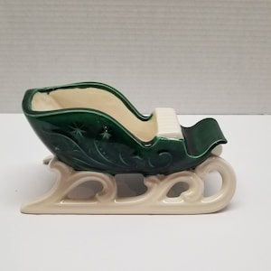 Vintage Holiday Ceramic Sleigh