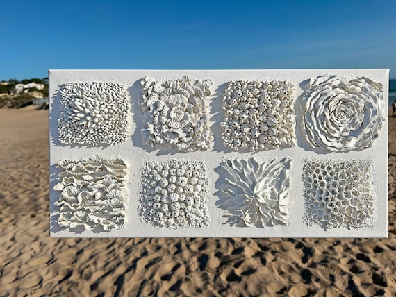 Marine Serenity: A Tapestry of Oceanic Flora - 3D Wall Sculpture, 8 Type of Corall and Sea Plants