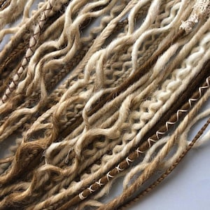 Ombre Synthetic Dreadlock Extensions: Blonde & Brown Viking Style DE/SE Dreads