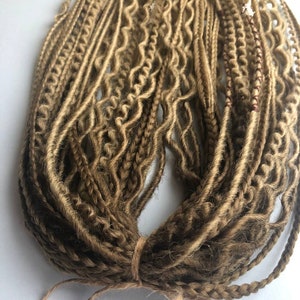 Synthetic dreadlocks extensions | Brown ombre dreads | Double & Single ended dread | DE or SE | Mix of Different styles | Handmade dreadlock