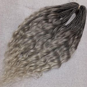 Ombre curly dreadlocks, Ash Brown to Blonde boho dreads extensions, DE SE Synthetic dreadlock, Double or Single ended braided wavy dreads