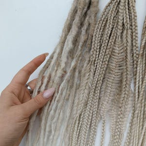 Viking Dreads & braids extensions, synthetic dread, boho dreadlocks, loc extensions, Double \ Single ended dreadlock image 6