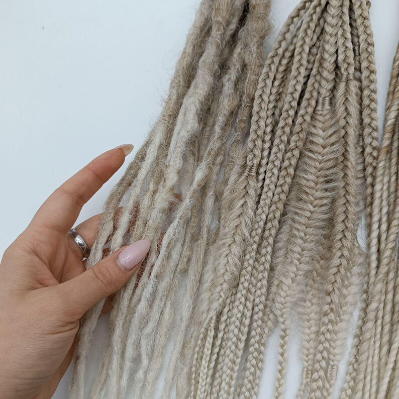 Viking Dreads & braids extensions, synthetic dread, boho dreadlocks, loc extensions, Double \ Single ended dreadlock image 6