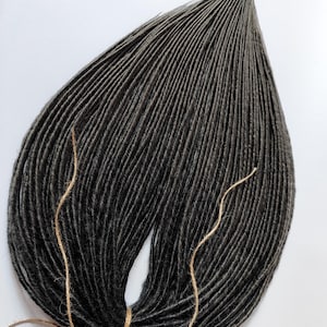 Smooth Black Dreads extension, DE SE dreadlocks, Synthetic Double or Single ended dreadlock extension, Smooth Black Viking handmade dreads