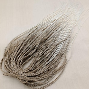 Ombre Beige to White braided dreads | Synthetic hair braids | Double and Single ended | DE and SE Handmade braids | Dreadlocks extensions