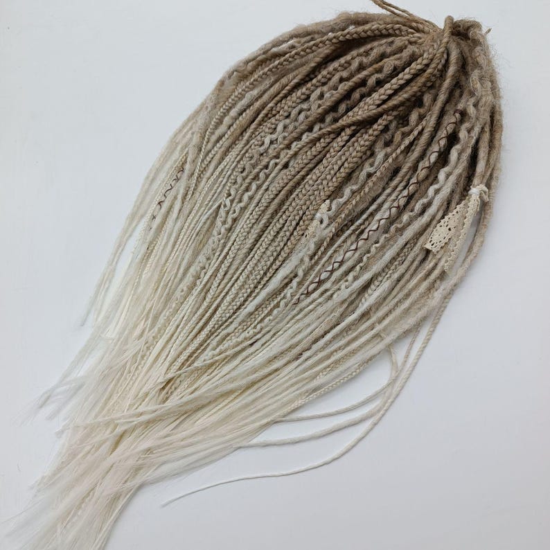 Viking Dreads & braids extensions, synthetic dread, boho dreadlocks, loc extensions, Double \ Single ended dreadlock image 4