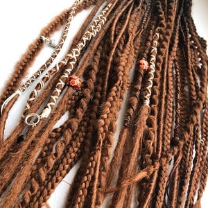 Synthetic ombre dreadlocks | Mix of different styles Brown dreads | Dreadlock extensions | Double & Single ended | DE and SE Handmade dread