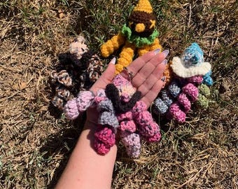 Crochet Clown Keychain, Clown Keychain, Clown Bag Clip, Crochet Clown