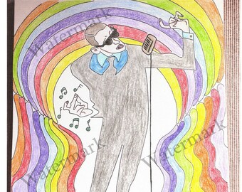 Blues&Jazz Man Digital Art Download Printable