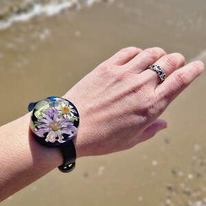 Resin Flower Bracelet / Real Flowers Preserved /  Handmade Botanical Jewelry