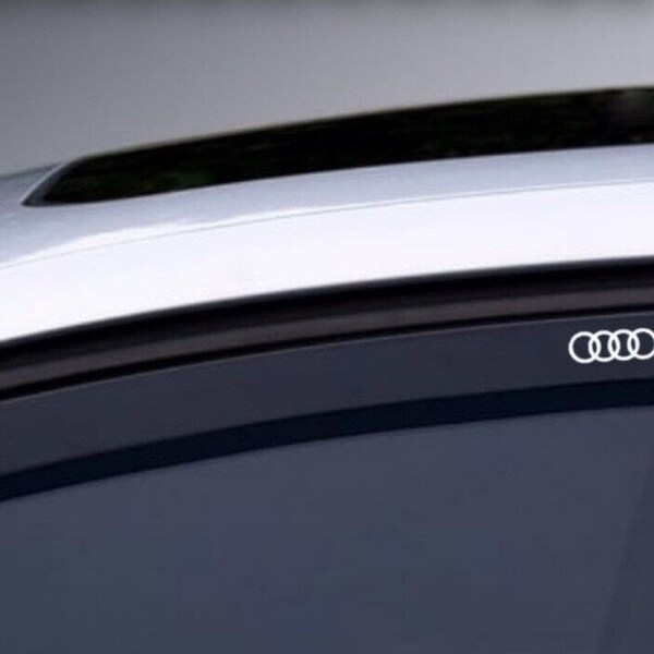 X4 AUDI WIND DEFLECTOR Stickers Car Window Decal Bumper Rein Guards WhiteVehicle Parts & Accessories, Car Tuning & Styling, Body & Exterior Styling!