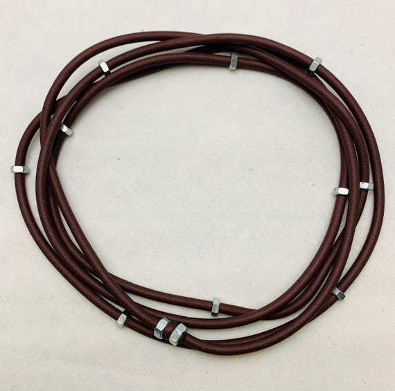 Italian Rosanna Contadini Oxblood "Neo" Neoprene Rubber Necklace