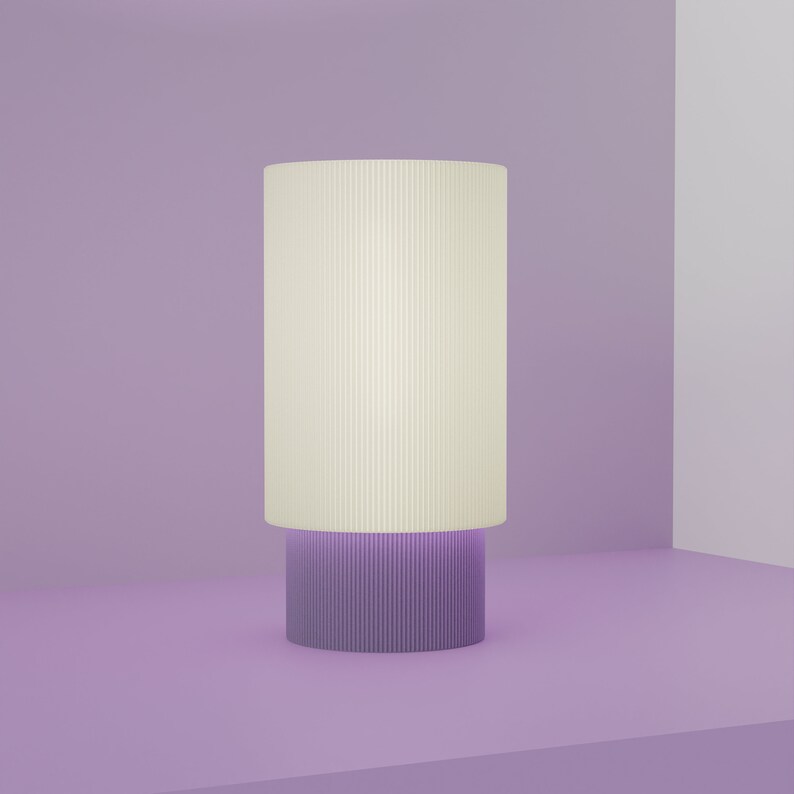 bamboo lamp in purple color