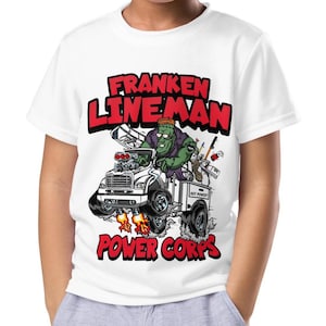 Franken Lineman Kid&#39;s Crew Neck T-Shirt