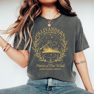 Potter Fan Tee, Wand Shop Shirt, Wizard Book Shop T-Shirt, Potterhead Gift, Wizarding World Shirt, Book Lover Gift