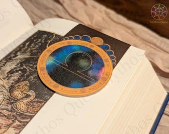 Libra Zodiac Bookmark: Handmade Magnetic Bookmark with Birthstone