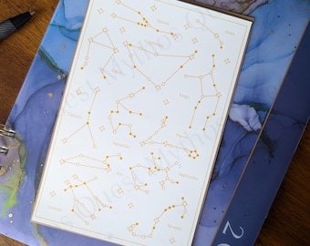 Zodiac Constellation Sticker Sheet