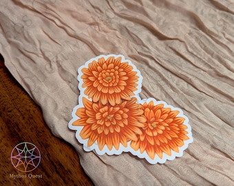 Chrysanthemum Die Cut Vinyl Stickers